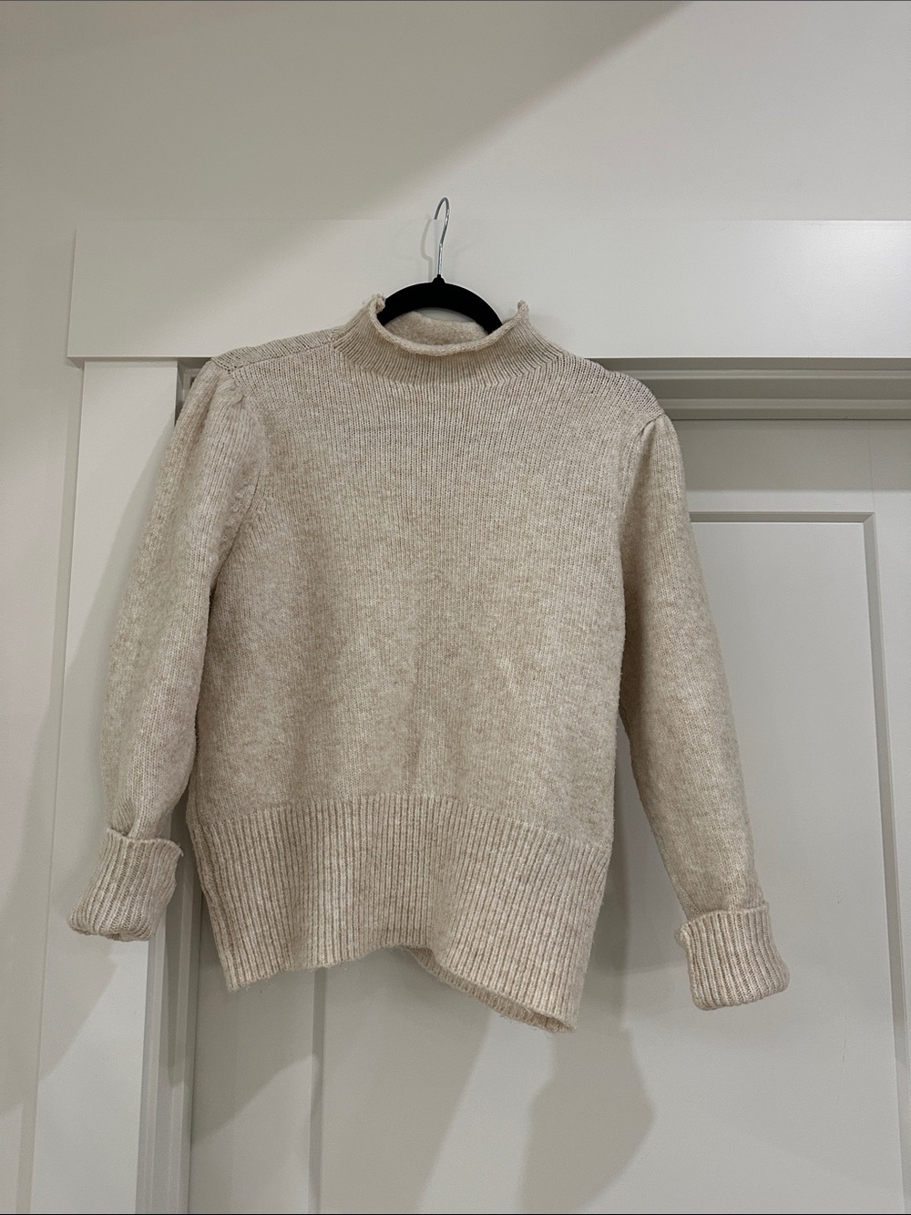 Neutral Mock Neck Cozy Knit Sweater